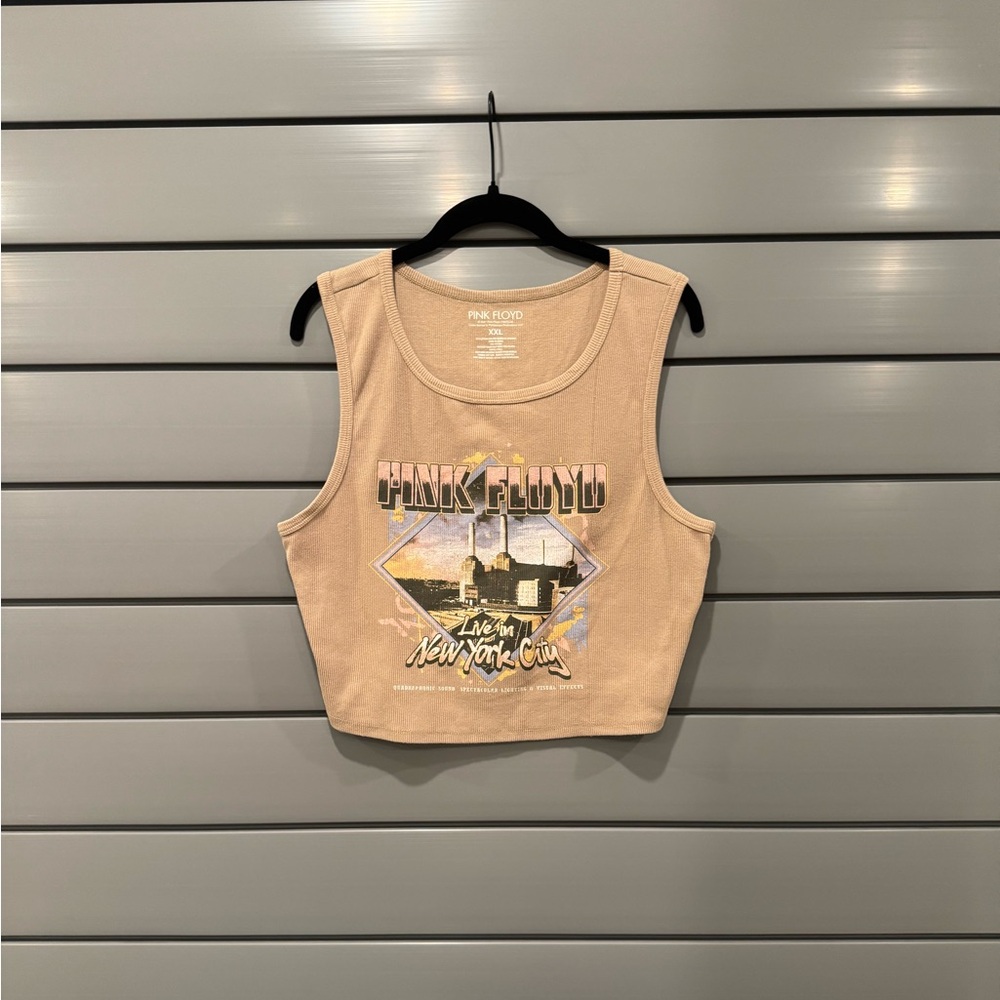 Pink Floyd “Live in NYC” Graphic Ribbed Crop Tank Top (XXL)